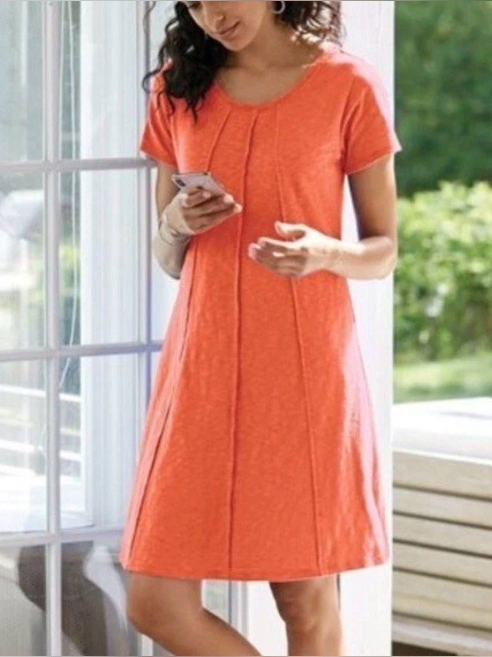 SOFT SURROUNDINGS Marchesa Dress in Mango Orange Size 1X